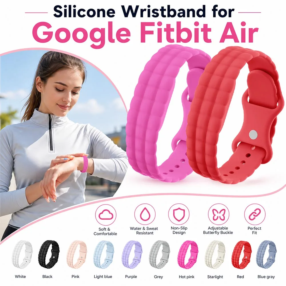 Soft Silicone Replacement Strap for Google Fitbit Air Band Cloud Texture Girls Women Children Band for Google Fitbit Air Strap
