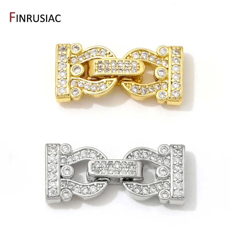 18K Gold Plated Brass Fasteners Closure Lock Clasps For DIY Handmade Needlework Beads Pearls Jewelry Making Findings