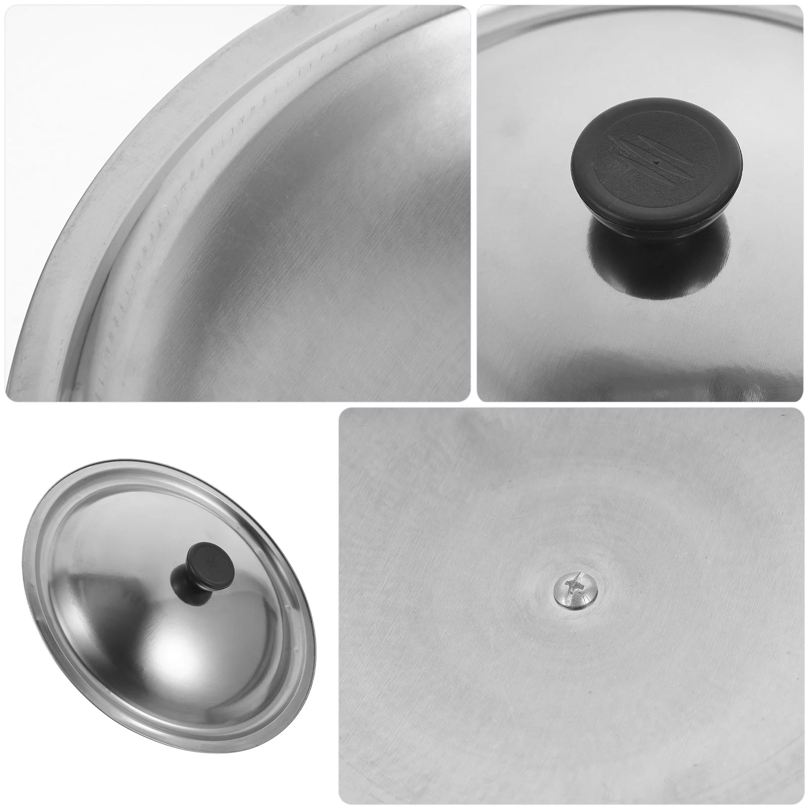 Pot Cover Stainless Steel Lid Pan Grease Splatter for Frying Bakelite Universal