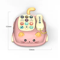 Baby 3-in-1 Musical Phone Toys Toddler Interactive Learning Toy with Lights Cat Telephone Story Early Education Montessori Gift 6
