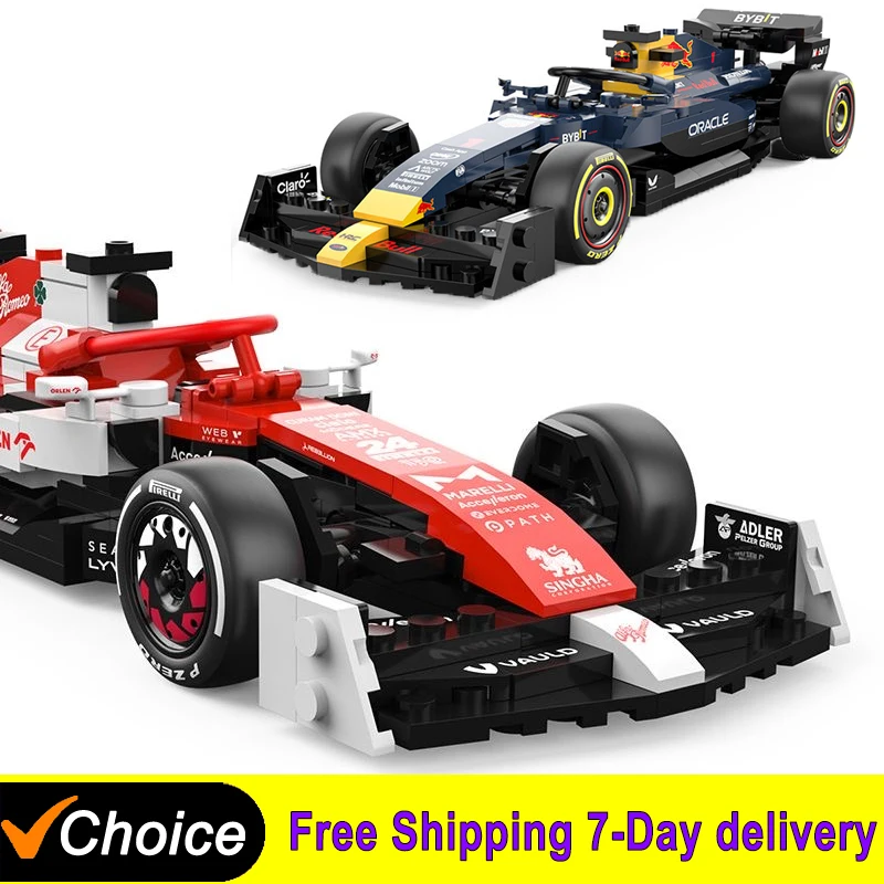 92500 1:24 Static Version Formula 1 Racing Car Building Blocks Ornaments Children Puzzle Assembly Toys For Boy Adult Gifts Decor