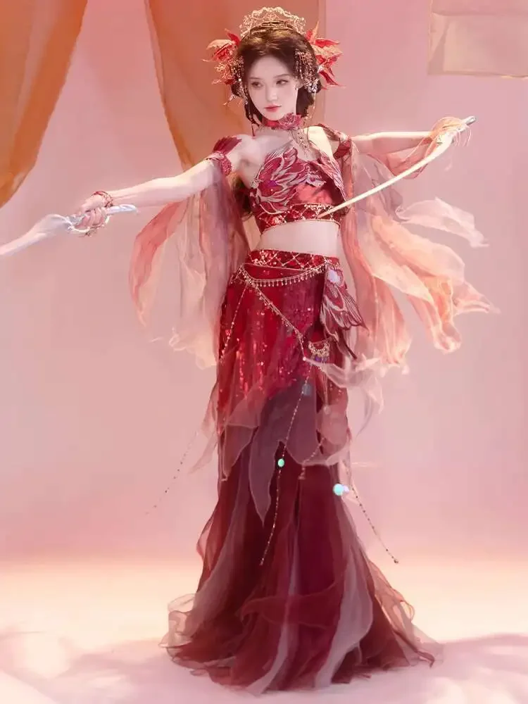 

25 студийных летящих небов Hanfu, женская одежда в стиле западного региона, одежда с вышивкой для путешествий, Yujintang, тематическая одежда с бабочкой