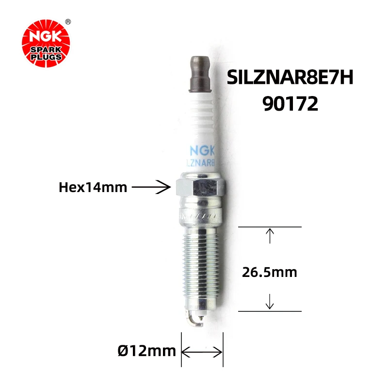 The NGK Iridium Platinum spark plug SILZNAR8E7H 90172 is suitable for the Ford Focus Wing-pad