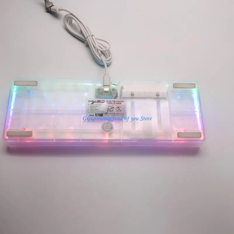 H9EB Teclado juego con cable H9EB 61 Diseño teclado científico RGB Mini Teclado compacto retroiluminado