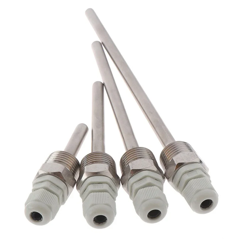 30-200mm Thermowell 304 Stainless Steel 1/2 G Thread For Temperature Sensor Casing Thermowell Home Improvement