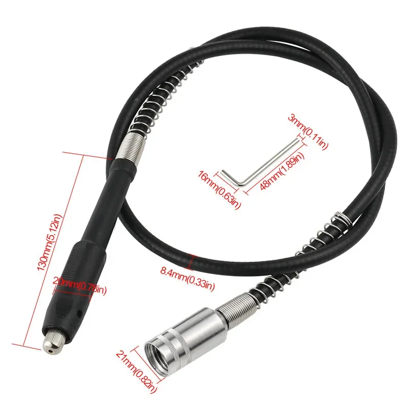 1pc Flexible Shaft Extension Cable with Rotating Chuck Electric Grinder Engraving Machine Cutting Grinding Drilling Polish