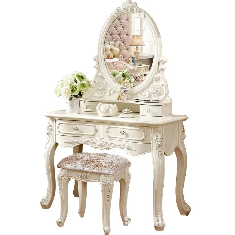 Dresser bedroom, small apartment French style, mini Internet celebrity dresser, modern simple studio makeup cabinet