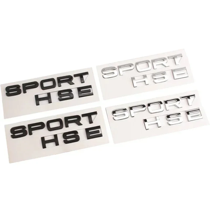 Abs Nuovo Black Gloss Matt Silver Range Rover Sport Hse Badge Boot Posteriore Badge Emblema Adesivo Decalcomanie-image