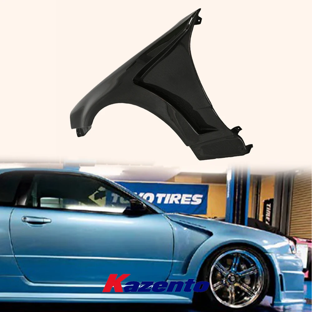 For Nissan Skyline R34 GTR Only Do Style Carbon Fiber Front Bumper Fender Pair