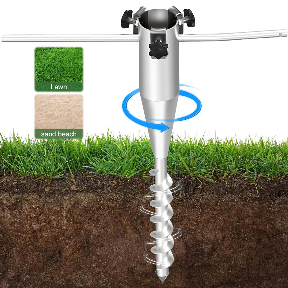 

Металлическая подставка для зонта без выпадения, портативная основа для зонта, сверхмощный якорь для пляжного песка, основание для зонта в патио