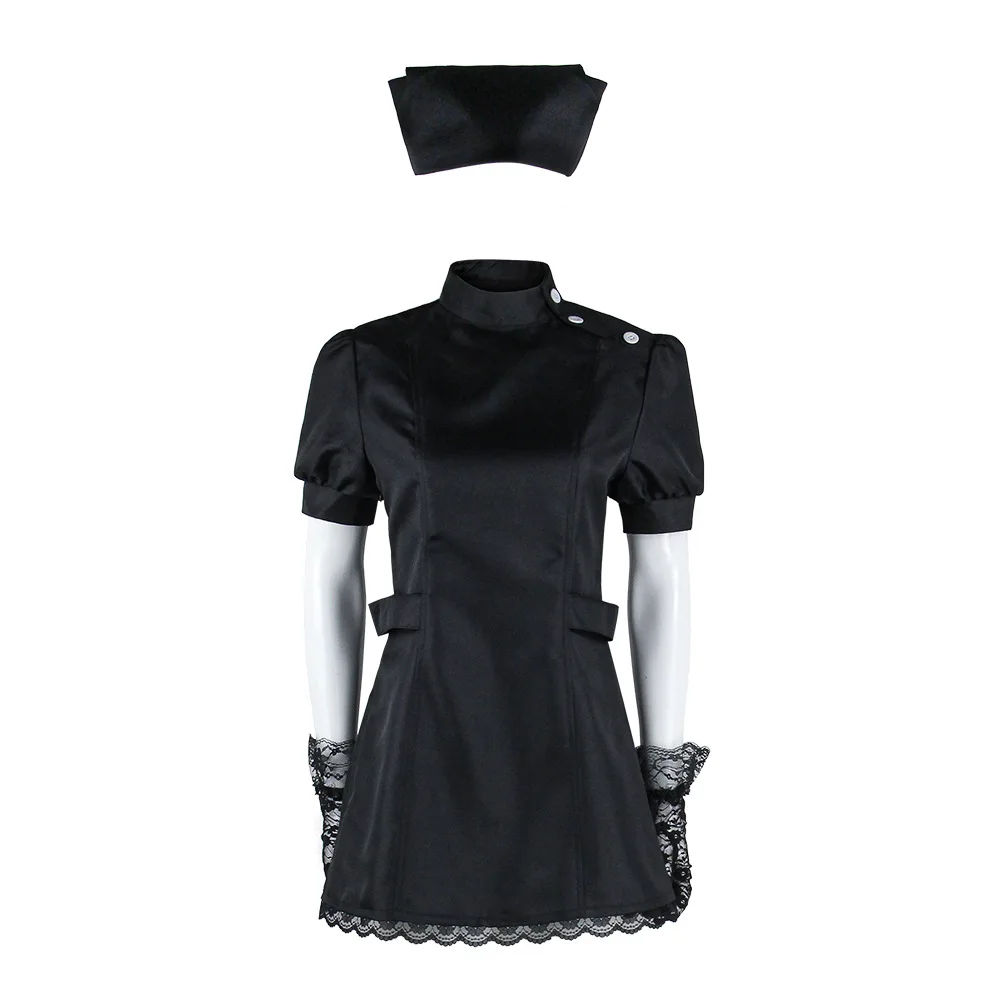 My Dress-Up Darling Marin Kitagawa Cosplay Costume Nurse Uniform Kuroe Shizuku Black White Nurse Dress Set Anime Suit image 4