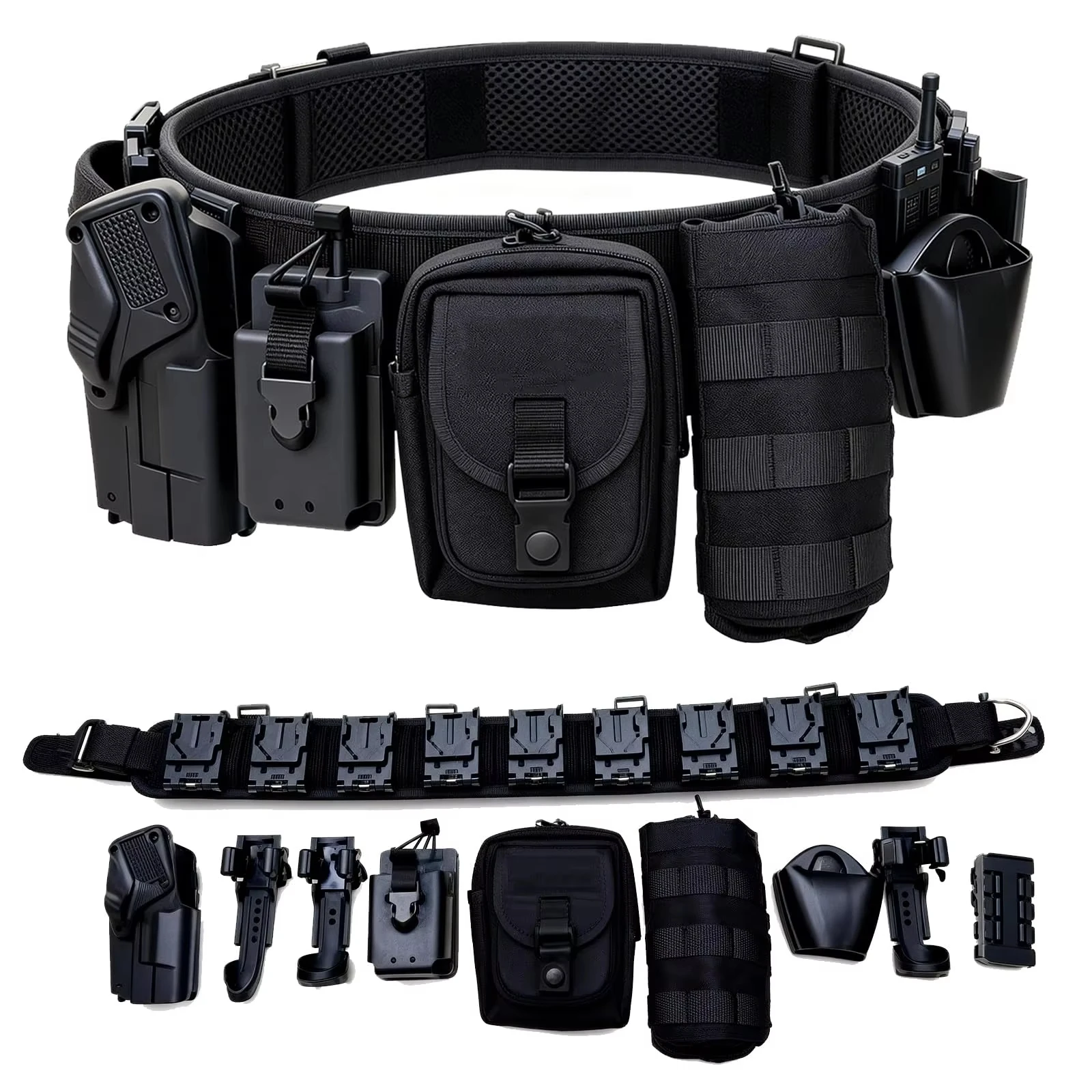 

Tactical Belt Set Airsoft Law Enforcement Modular 12 in 1 Belt Utility Battle Work Equipment for CS Hunting Paintball Shooting