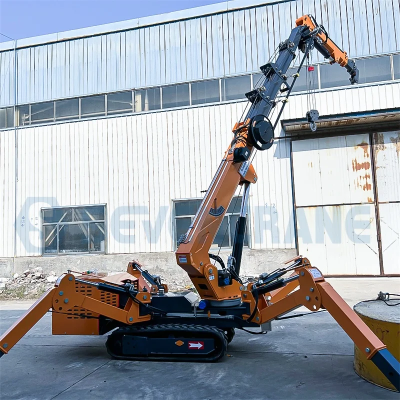 Manufacturer Spider Cranes Telescope 14m Mini Spider Crawler Crane 3 Ton 2 Ton 1tonne Spider Crane