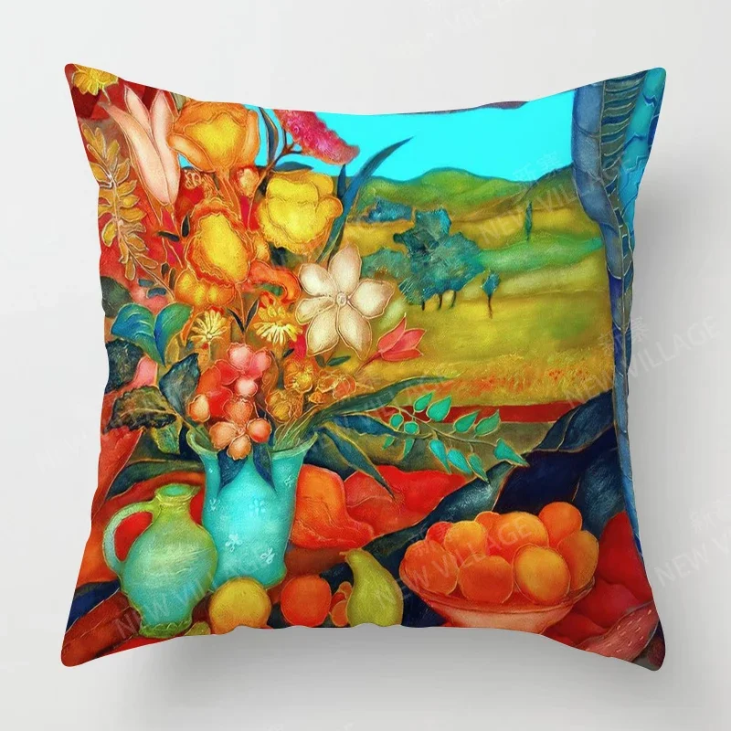 Home living room decoration cushion covers Vintage oil painting style throw pillow cover45*45 pillowcase 40x40cm 50x50 45x45