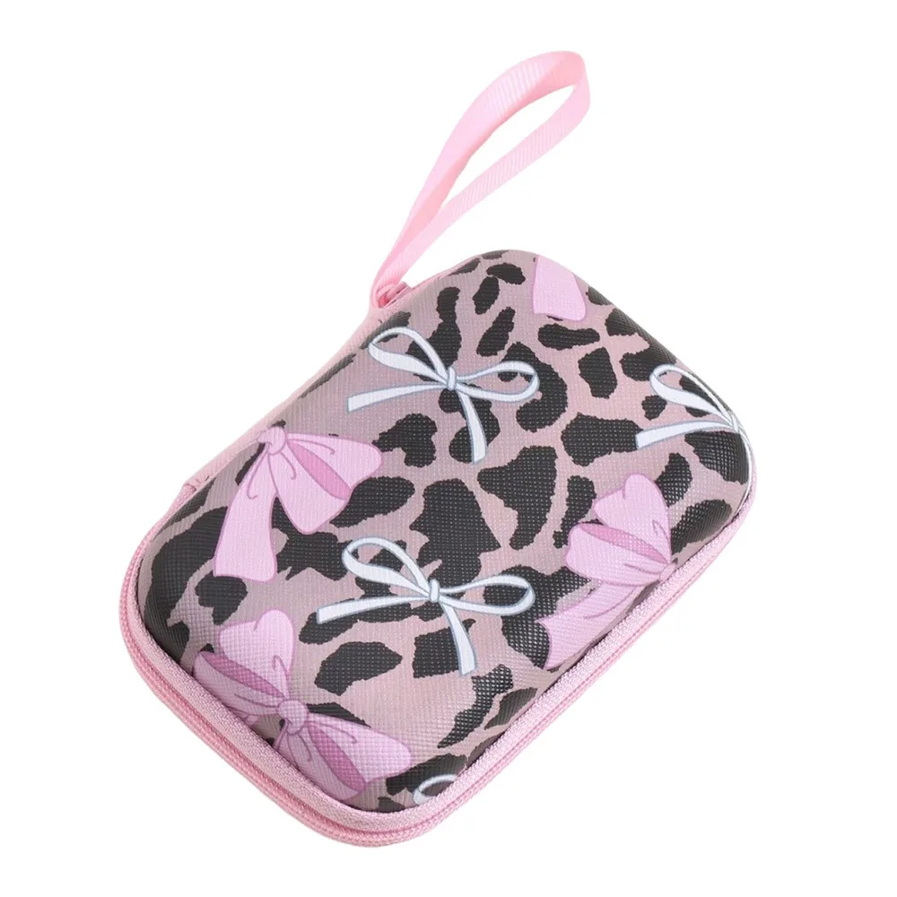 Color Printed EVA Storage Bag Cartoon Print Square Shape Headphone Bag Protective Cover Anti-collision Hard Shell Zipper