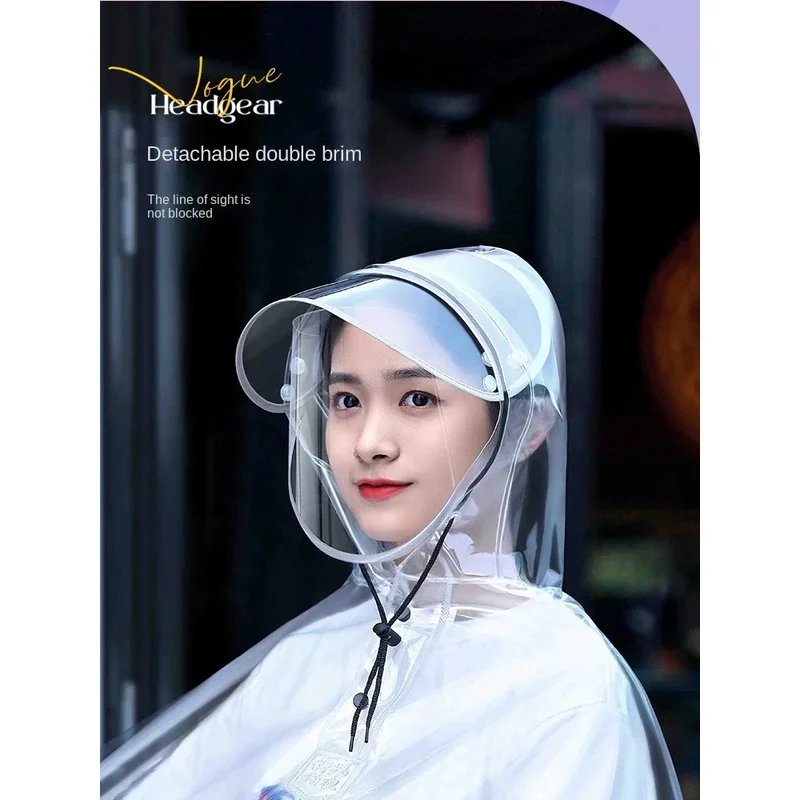 Unisex PVC High Transparency Raincoat, Full Clear Visible Navigation Rainwear for Outdoor Cycling and Electric Vehicle Driving