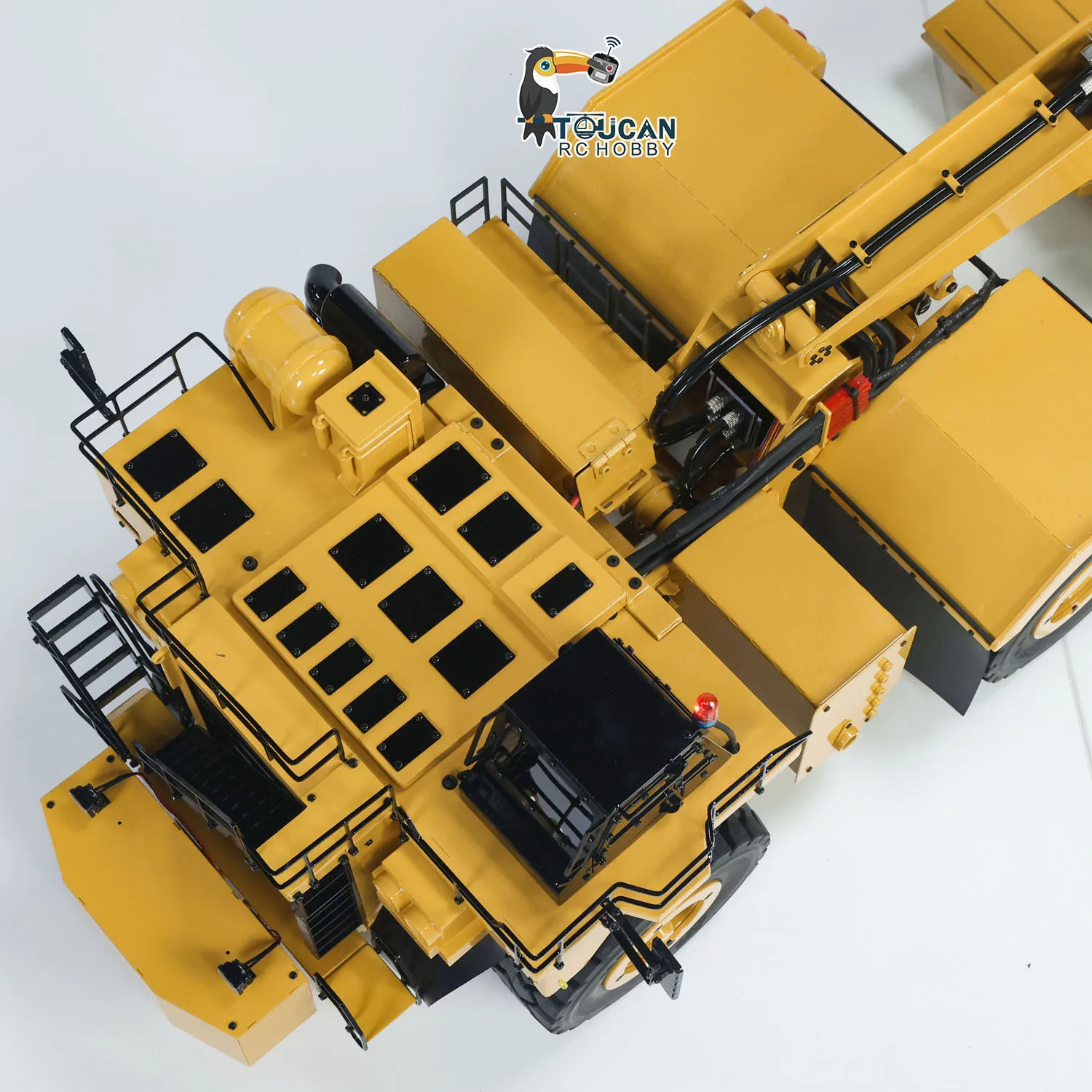 

1.8 Meters Long! Metal 1/20 RC Heavy Duty Hydraulic Mining Trailer C739D PRO Gooseneck Car Remote Control Construction Vehicle