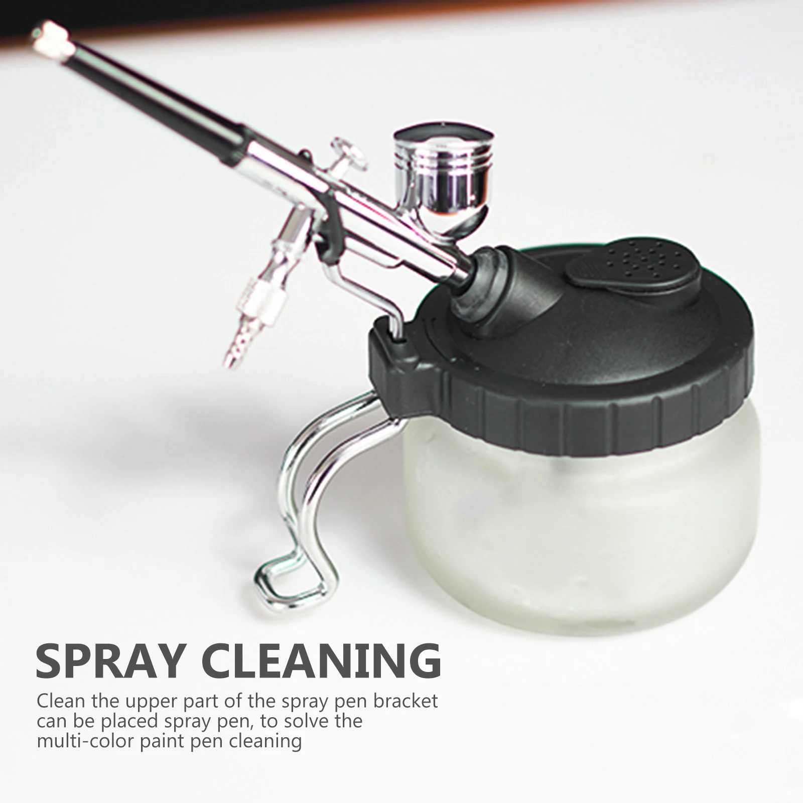 

Airbrush Cleaning Pot Spray Pen Cleaner Washing Tool Plastic Iron Durable Practical Creative Design Effective Solution