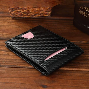 حامل بطاقات كربون رجالي محفظة بسيطة من الألياف الدقيقة جديد 2024 أفضل 10 محافظ رجالية مبيعا - رقم 9