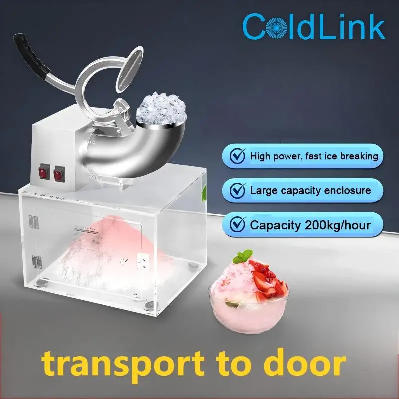 ColdLink CL-C Kommerzielle tragbare manuelle Handkurbel-Eisblock-Würfel-Flockenbrecher-Maschine aus Edelstahl für Unternehmen