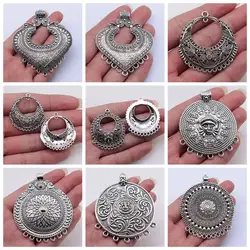 jewelry findings components Round Mandala Earring Connecting Piece Charms for bracelets charm pendant