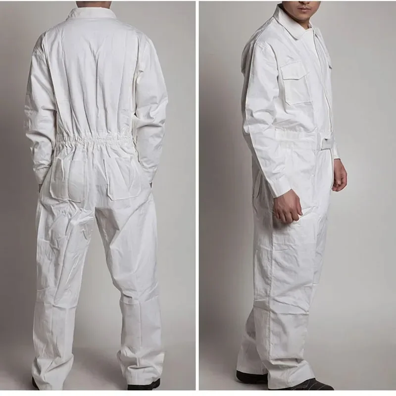 Men Work Overalls Long Sleeve Working Coveralls Comfortable Cotton Labor Uniforms Workwear Repairman Auto Repair Pls Size S-4XL