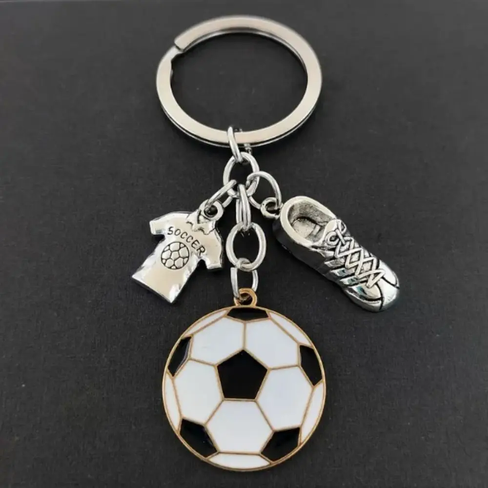 Metal Alloy Soccer Ball Keychain Compact Size Miniature Design Football Fan Keyring Lightweight Soccer Lover Gift