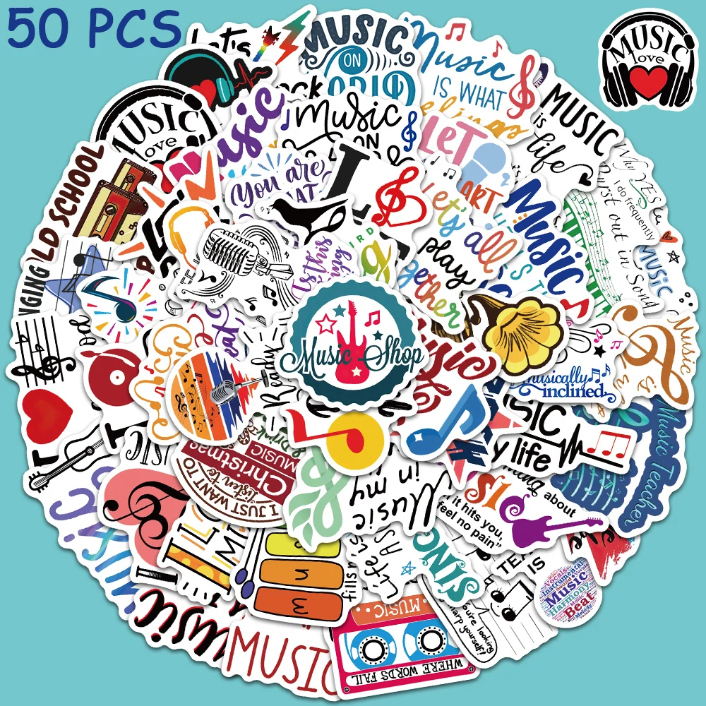 

50 шт., наклейки для ноутбука, багажа, гитары, скейтборда, скрапбукинга