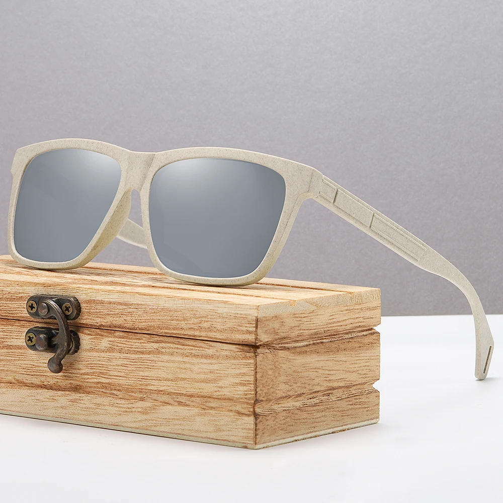 XSW Natural Degradable Bamboo Wood Sunglasses Handmade Polarized Glasses Lenses Laminated Wooden Glasses Gift 7002