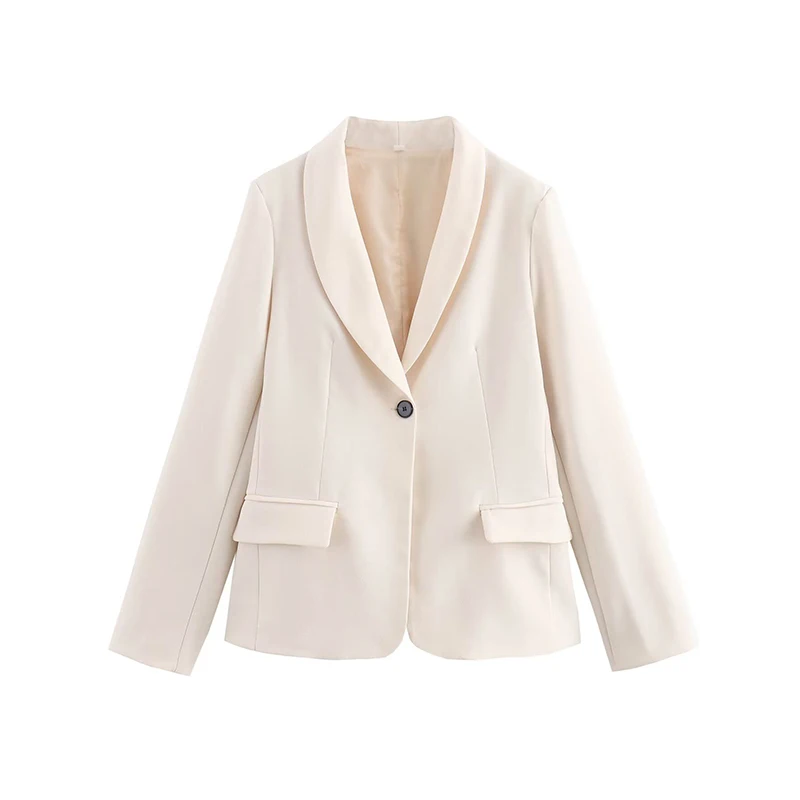 بدلة نسائية عصرية بأربعة ألوان Jaet Ele Dr Sle Long Sve مناسبة للتنقل وتصميم مستقيم مقطوع واحد...