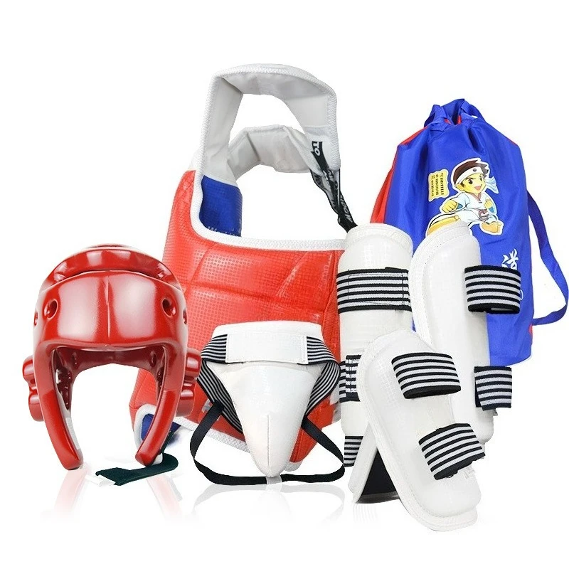 Taekwondo Protective Suit for Adults Children Competition Kit Shin Guard Gear Set Combined Sports Protector Kids Taekwondo Guard