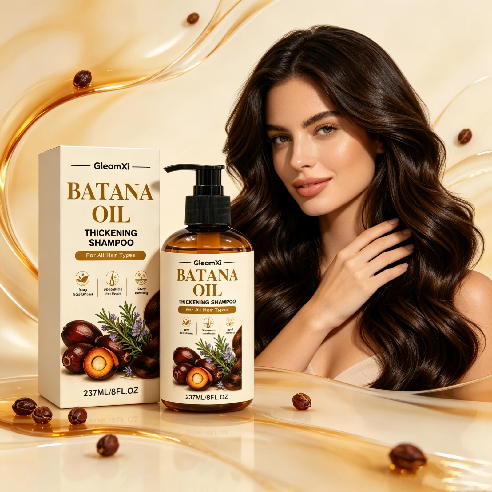Batana Oil Shampoo Thickening Growth Strengthen Roots Nourishing Repair All Hair Types Scalp Soothing Volumizing Boost Shampoo