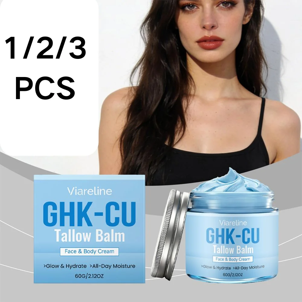 Bálsamo de pétido de cobre GHK-CU, crema azul, 1/2/3 unidades, hidratante facial y corporal con miel de Manuka para piel madura, seca y sensible