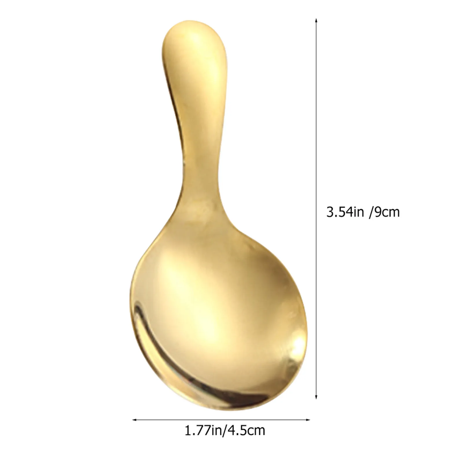 10Pcs Ice Cream Scoop Gold Mini Spoons Stainless Steel Short Handle Dessert Scoop for Canisters Coffee