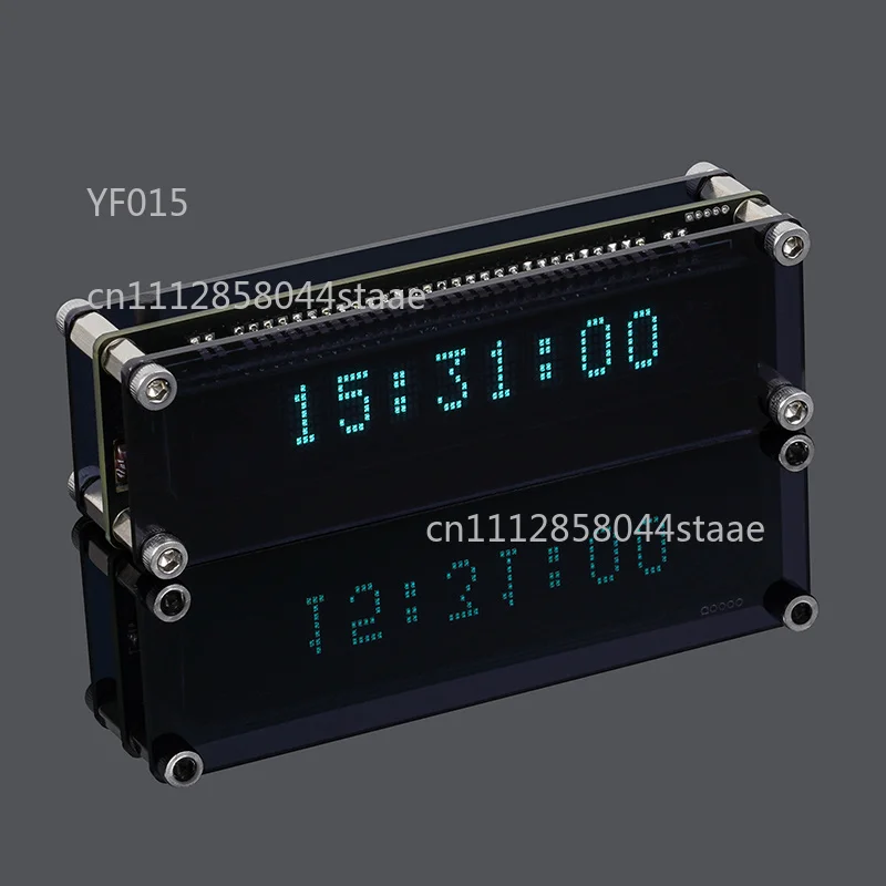 VFD Digital Clock with WiFi Auto-Calibration, Creative Page-Turning Display