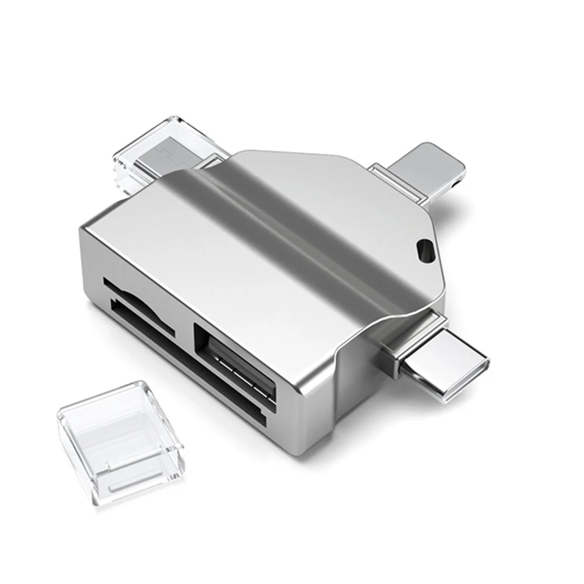 

ABLG Multifunction 7 in 1 Card Reader USB 2.0 Type C to SD Adapter USB Flash Reader for PC Laptop Accessories Grey