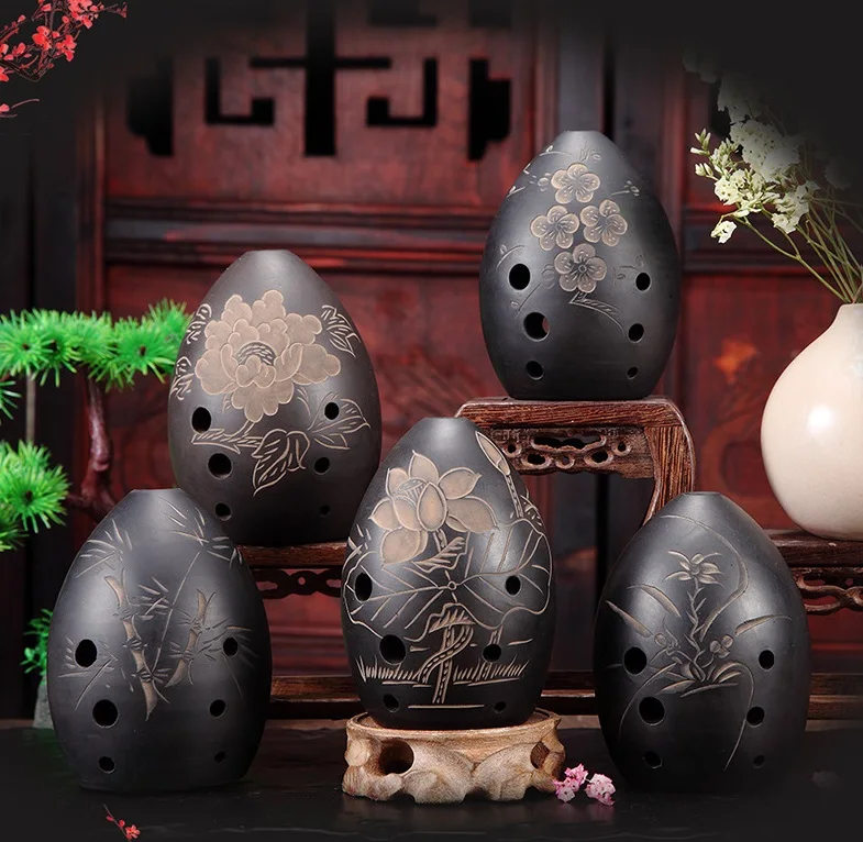8 Holes Ocarina Black Clay Xun Musical Instrument For Children Beginner Gift #20/1