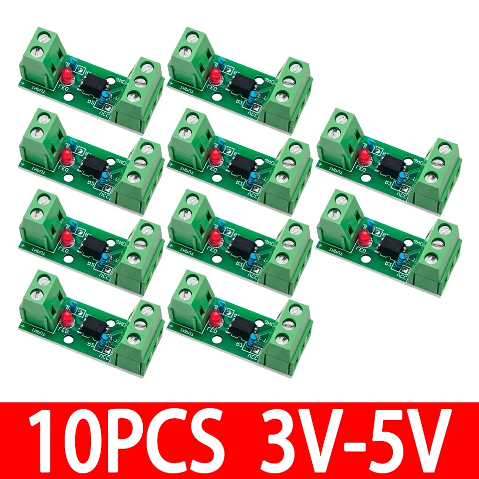 1~20PCS 1 Channel Way Optocoupler Isolation Module PC817 3V-5V 12V 24V Photoelectric Isolator Rail Holder PLC Drive Motor Board, image 10
