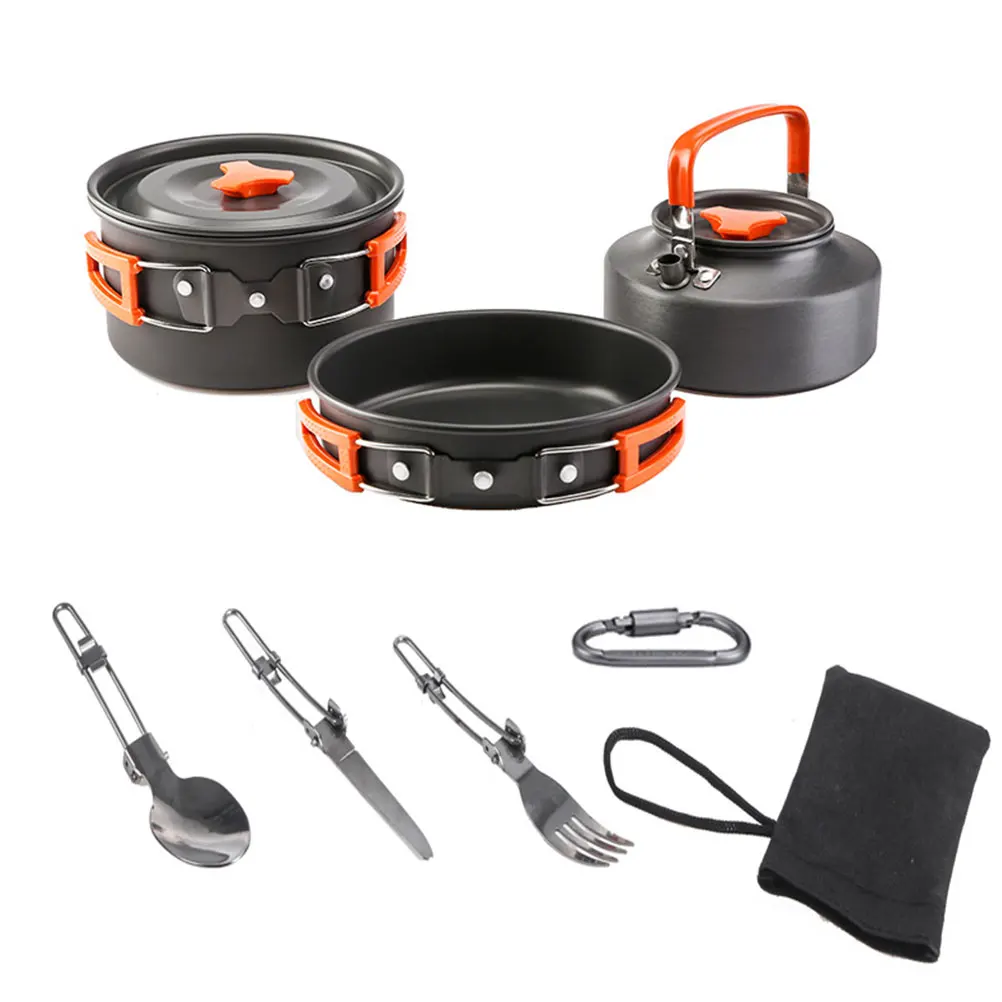 

1 Set Portable Camping Pot Camping Teapot Useful Cooking Utensils Durable Cookware Cooking Pan for Camping Outdoor (
