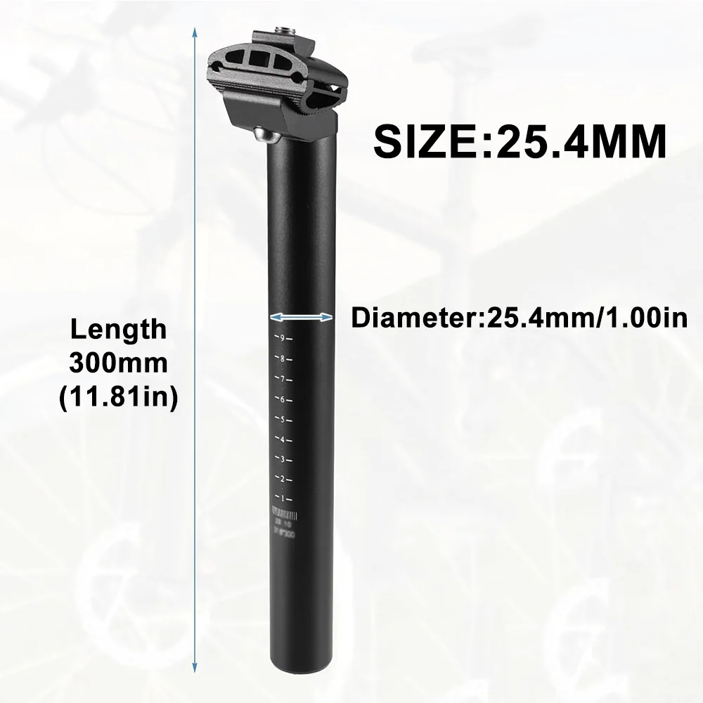 300mm Fiets Zadelpen 25.4/27.2/28.6/30.4/30.8/31.6mm Aluminium Zadelpen geschikt voor Fiets Mountainbike Racefiets MTB