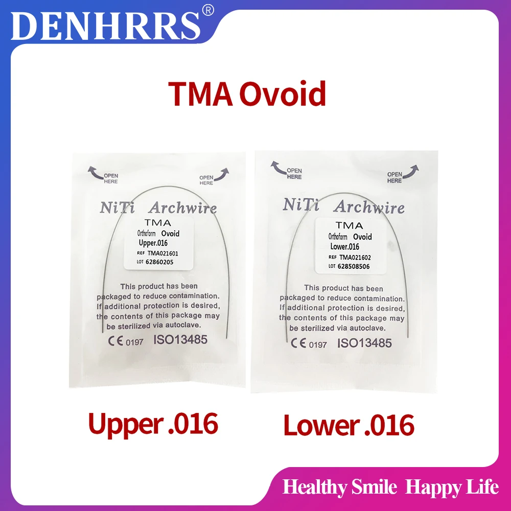 2Packs Dental Orthodontic TMA Ti-Mo Ovoid Wire (1Pack Upper+1Pack Lower)
