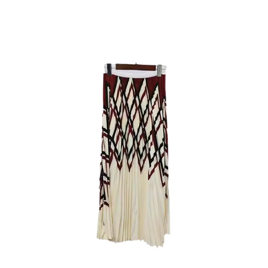 Miyake 2025 New Spring and Summer Pleated Skirt Loose Commuting Plisse Wear Fashion Pleated Slim Print Pleated Soft Fabric