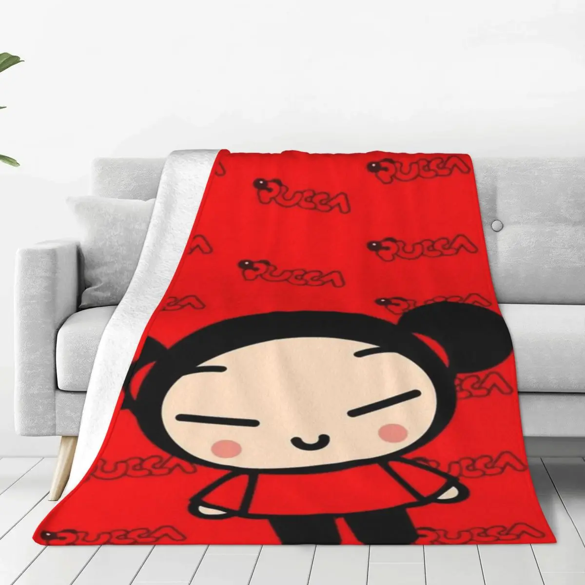 

Pucca Blanket Flannel Summer Cartoon Anime Kawaii Breathable Ultra-Soft Throw Blankets for Bedding Couch Plush Thin Quilt