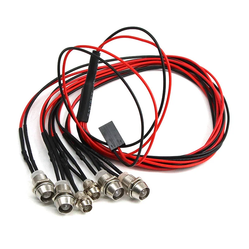 New 2/4/6/8 led Light Kit 2 White 2 Red 2 Blue for 1/10 1/8 HSP SCX10 D90 HPI RC Car RC Model Drift Car Headlights taillights