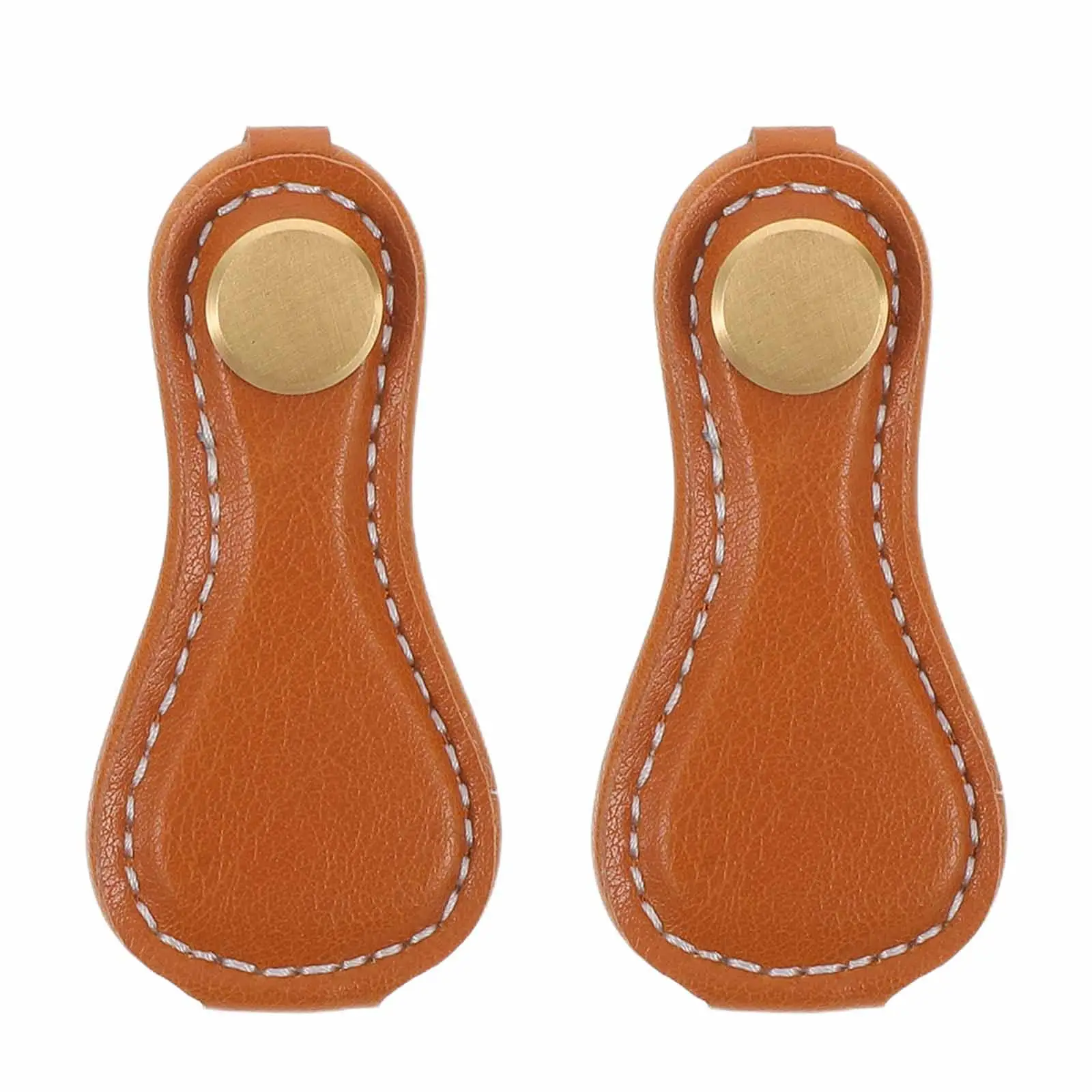 

2 шт. винтажные ручки для ящиков из искусственной кожи, ретро-ручки ручной работы для мебели, для комодов, шкафов, гардеробов