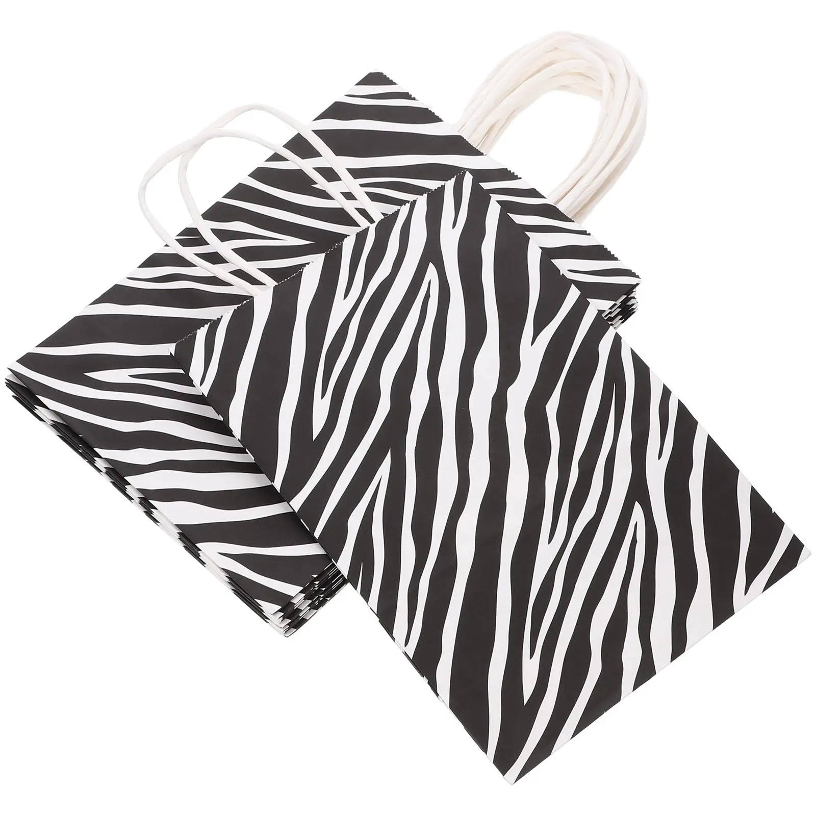 

10 Pcs Gift Bags With Handles Print Gift Bags Small Size Handles Wrapping Party Favor Shopping Foldable Paper Storage
