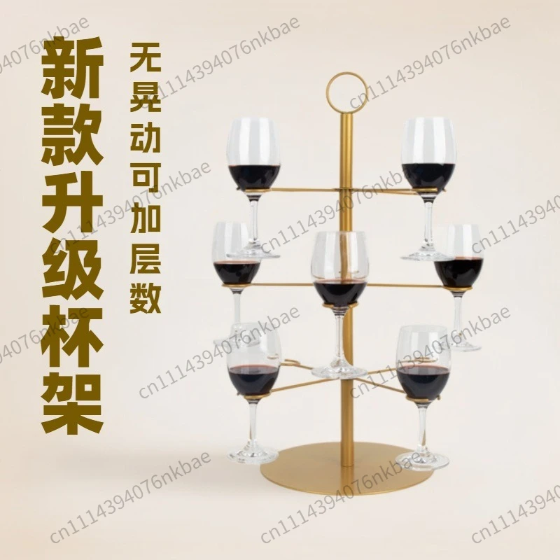 Vintage Wrought Iron Wine Glass Holder Upside Down Goblet Holder Cocktail Tree Wedding Restaurant