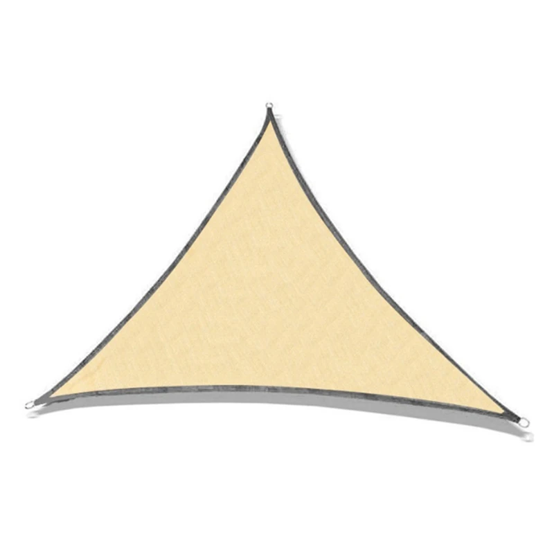 SEWS-3X3x3meter Triangle Sand Sun Shade Sail Canopy UV Block Awning For Outdoor Patio Garden Backyard For Patio Outdoor-Khaki