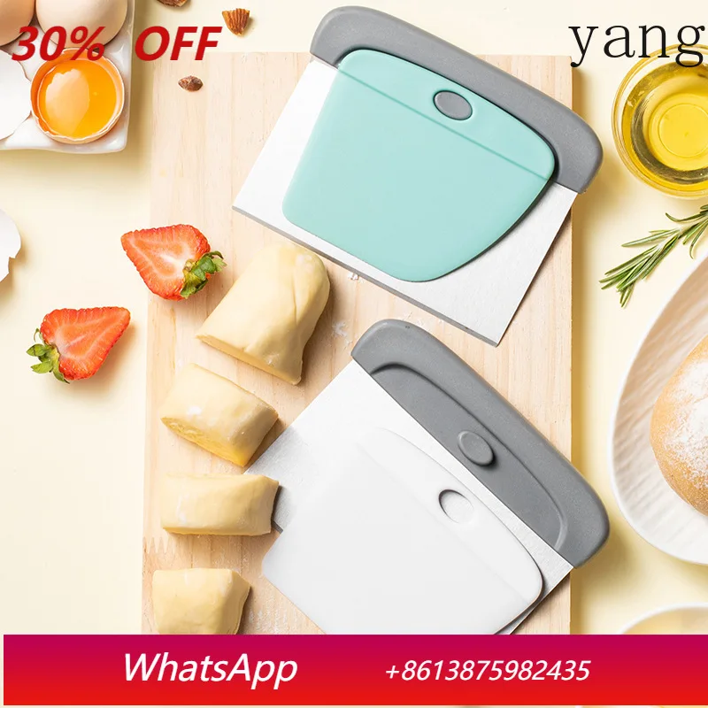 

LMM Home Kitchen Baking Tools Cut Scraper Two Piece Set Dough Cake Cream Scraper