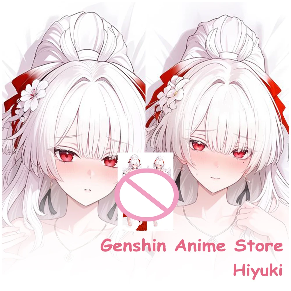 Anime Wuthering Waves Hiyuki Body Dakimakura Pillow Case Cartoon Double-Sided Printed Bedding Pillow Cover Cosplay Props